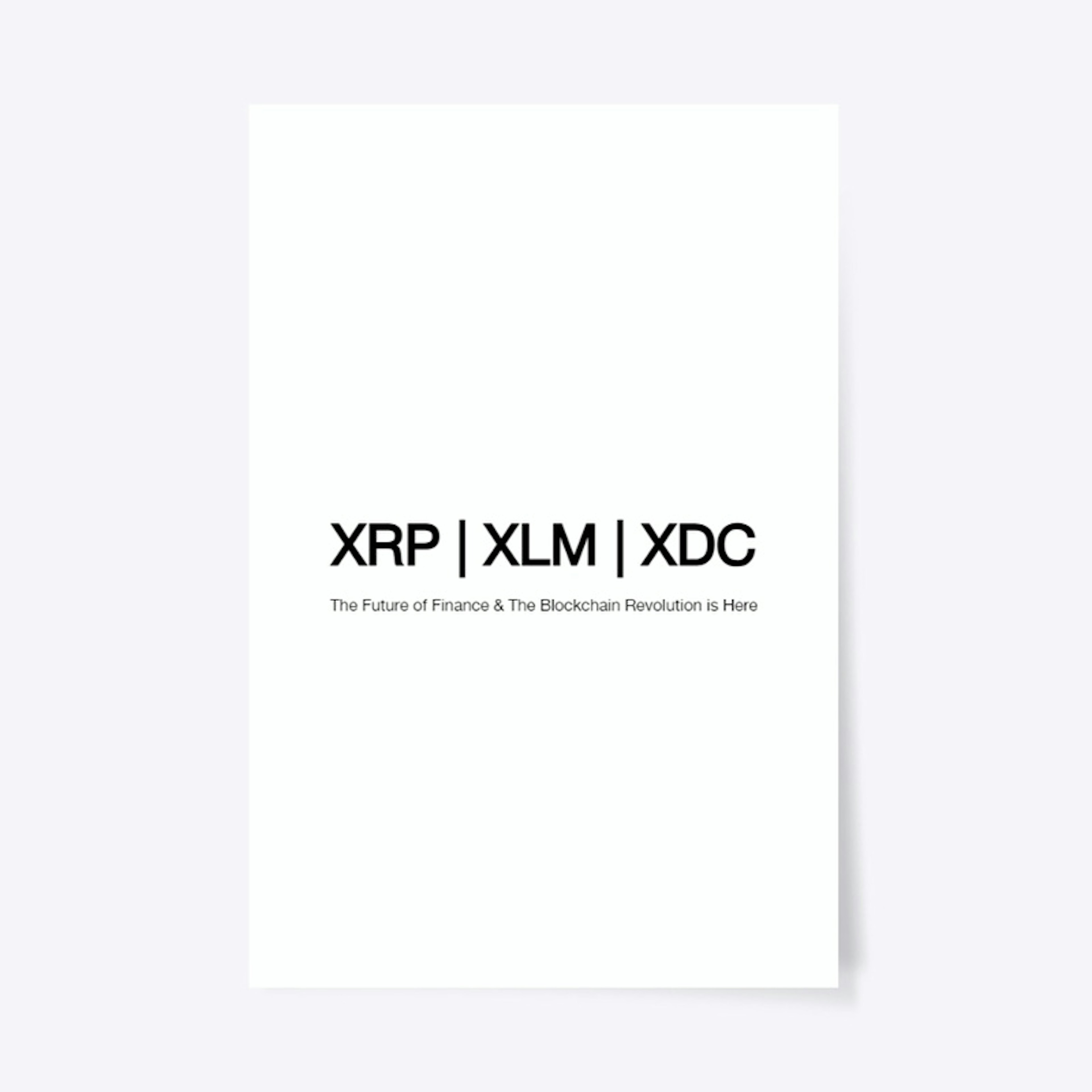 XRP XLM XDC Poster Wall Art