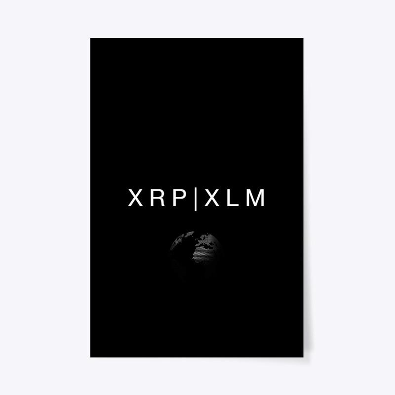 XRP & XLM Cryptocurrency Poster Art