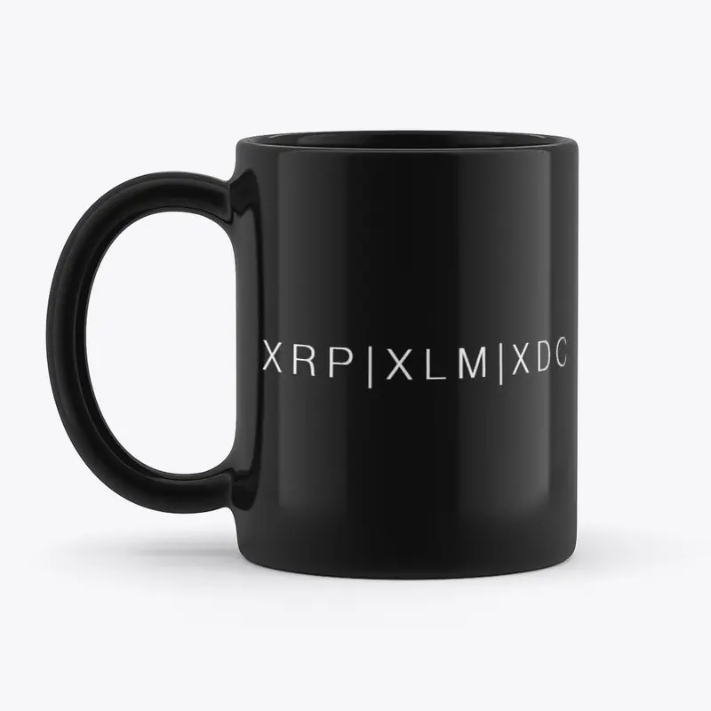 Black Coffee Mug - XRP XLM XDC